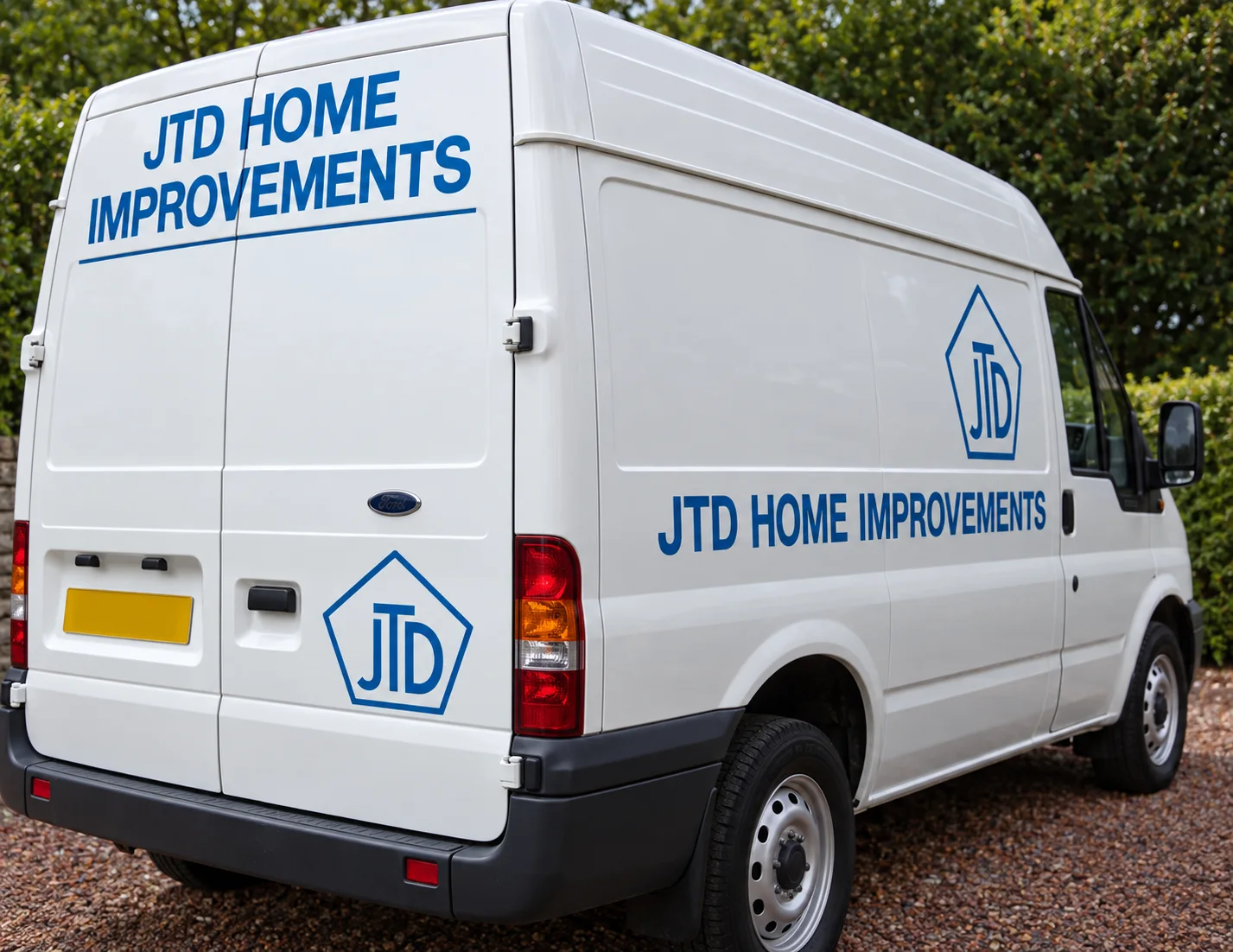 Recreation of the JTD Home Improvements van, based on the original company photo